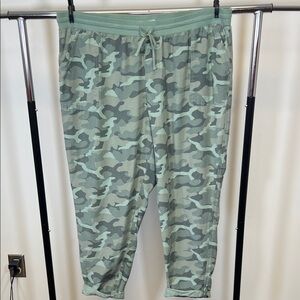 Maurices Sage Green Camouflage Joggers size 20W